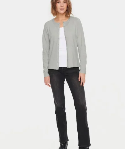 Mila Cardi Pearl Grey Melange