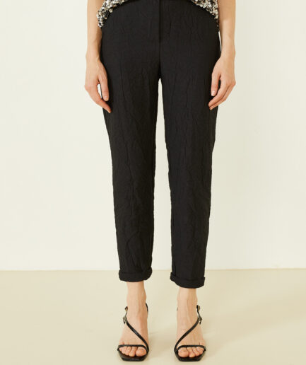 0291 Pantalon Arrugado Negro