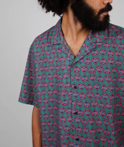 Camisa Aloha Algodón Verde