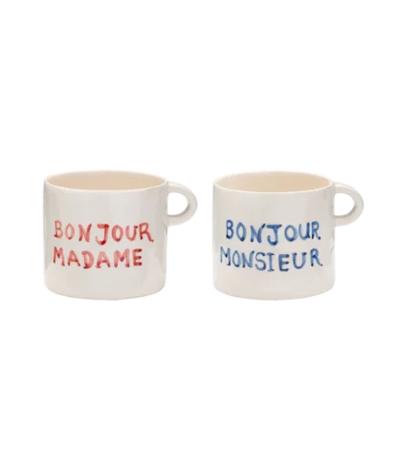 Bonjour Mug Set