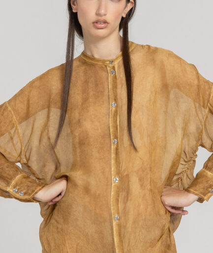 S108 Camisola Fruncida Bronze Honey