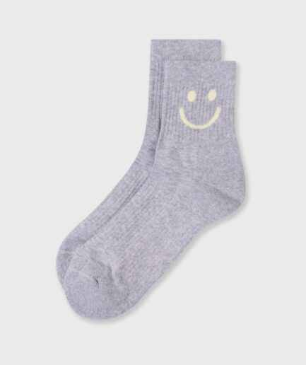 930 Socks Smile White Grey Mele