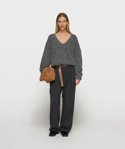 621 Pleat Hairy Knit Sweater