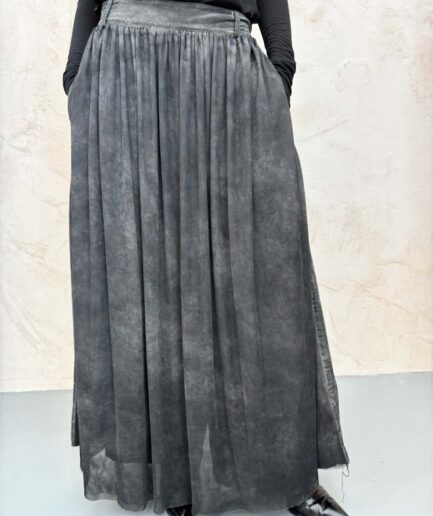 S234 Pantalon Falda Gris Ceniza