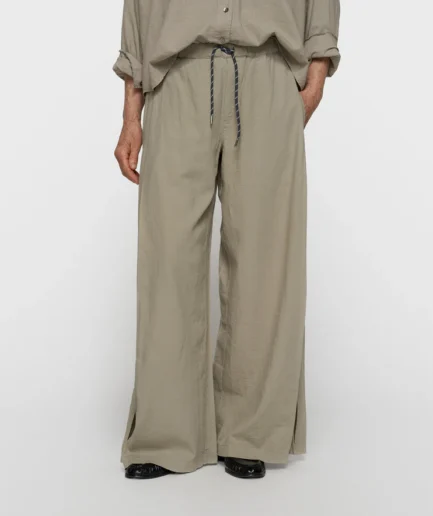038 Linen Pants Slit